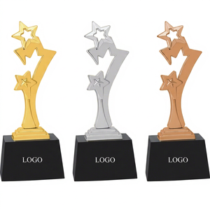 •Premium star <b>trophy</b> with black base Elegant <b>Trophy</b> for School Annual Day, College Functions and Sports Award Ceremonies. - Product Image 1