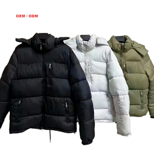 Giacca <span class=keywords><strong>Puffer</strong></span> Casual da Esterno <span class=keywords><strong>con</strong></span> <span class=keywords><strong>Cappuccio</strong></span>, Design Elasticizzato in Vita, Comoda Giacca Imbottita per Autunno e Inverno - Product Image 1