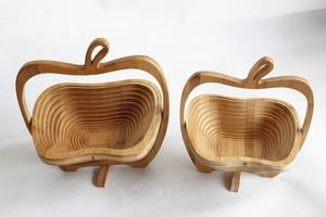 Cesta de frutas de bambú natural para encimera de cocina, tazón de almacenamiento tejido a mano para manzanas, plátanos y verduras - Product Image 4