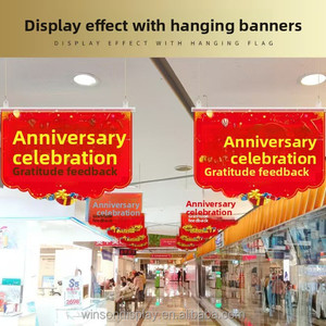 The Shopping Center Uses PVC Advertising Poles with High Transparency and Plastic Flagpoles. - Product Image 2