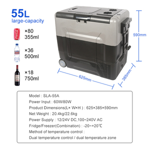 <span class=keywords><strong>Glacière</strong></span> <span class=keywords><strong>électrique</strong></span> portable 12/24V 45L en plastique avec compresseur, réfrigérateur et congélateur pour la maison et la <span class=keywords><strong>voiture</strong></span> - Product Image 5