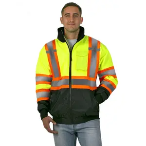 Hi Vis反光顶级销售高能见度工作服安全服男士定制工作安全夹克