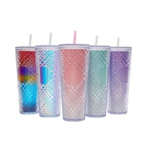 Factory Custom Logo Hot Selling 24oz 20oz 16oz in Bulk Plastic Tumbler Cold Coffee <b>Mug</b> Tumblers Cups with Lids and Straw - Product Image 3