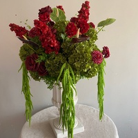 Bouquet de fleurs artificielles en soie rose nude, rose brun, rose poudré, rose hortensia pour centre de table, boule de fleurs suspendue, composition florale colorée
