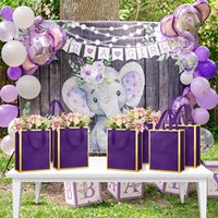 Vêtements vierges écologiques personnalisés sacs à provisions petits sacs fourre-tout non tissés pour la fête d'anniversaire