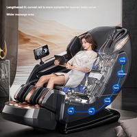 Sillón de Masaje Spa de Lujo Inteligente Eléctrico 4D de Gravedad Cero 2025 C126 con Riel SL, Masaje Shiatsu de Cuerpo Completo, Estiramiento Tailandés, Presión de Aire y Portátil