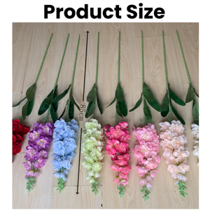 Flores Artificiales de Alta Calidad, Color Blanco, Morado y Azul, Tallo Único de 85 cm, Jacinto Violeta para Decoración de Fondo de Bodas - Product Image 2