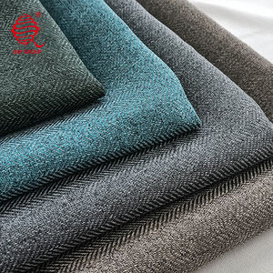 <span class=keywords><strong>Tissu</strong></span> de rideau occultant <span class=keywords><strong>en</strong></span> sergé large tissé aspect <span class=keywords><strong>lin</strong></span> teint 100% polyester poids lourd 290 g/m² avec une élégance naturelle - Product Image 2