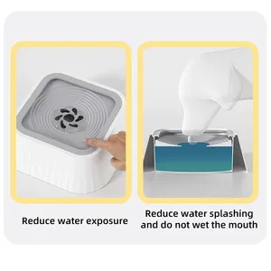Distributeur automatique 2-en-1 d'eau et de nourriture pour chats et chiens – Gamelle intégrée mignonne à gravité en plastique, capacité 1,3 L, anti-fuite - Product Image 4