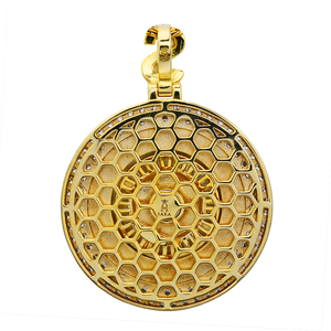 Colgantes de Dije Giratorio de Casino con Diseño de Ruleta de Dibujos Animados, Chapados en Oro de 14k, con Diamantes CZ Redondos y Esmalte, para Hombre, Último Diseño Hip Hop <span class=keywords><strong>2022</strong></span> - Product Image 4