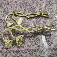 Poignées et Boutons de Luxe en Laiton Massif en Forme de Racine de Lotus pour Tiroirs et Portes d'Armoires – Décoration de Mobilier Hôtelier et de Villa