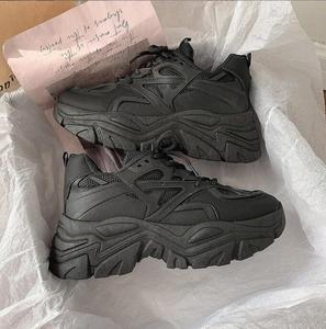 <span class=keywords><strong>Sneakers</strong></span> Casual Estive da Donna <span class=keywords><strong>con</strong></span> <span class=keywords><strong>Zeppa</strong></span> e Suola Spessa, Nere e <span class=keywords><strong>Bianche</strong></span>, Stile Moda - Product Image 6