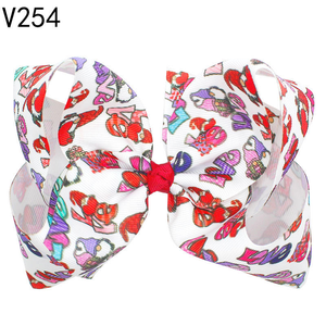 โบว์ติดผมบูติก8วันวาเลนไทน์พร้อมคลิปจระเข้คลิปใหญ่รูปหัวใจรักขนาดใหญ่สำหรับเด็กผู้หญิง - Product Image 4