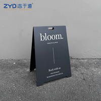 Support d'affichage publicitaire pliable en aluminium inoxydable ZYD, résistant aux intempéries IP65, à suspendre ou à poser au sol