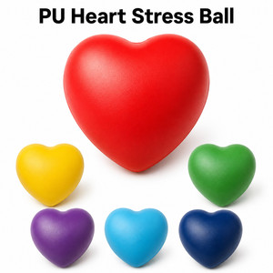 Pelota Antiestrés de Espuma Suave con Logotipo Personalizado en Forma de Corazón, Juguete para Aliviar el Estrés, Regalo Promocional para Eventos Médicos y Benéficos - Product Image 1