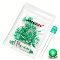 100 Uds lámpara de diodo emisor LED ovalada de 5mm 5x4x6 Blanco rojo verde azul amarillo Color difuso 3V indicador DIY bajo consumo de energía