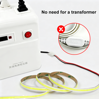 SXZM Bande LED COB Haute Tension 220V 288 LED/m Sans Points, Ruban Lumineux Flexible, Plug & Play, Unité de Découpe 50cm
