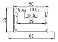 Installation ultra-rapide, éclairage LED linéaire anodisé série 6000 pour l'éclairage intérieur de la maison