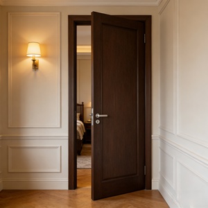 Puerta de Apartamento HPL Resistente al Viento con Acabado de Superficie, Puerta Interior Moderna de Vidrio Esmerilado de Primera Calidad para Hoteles Residenciales - Product Image 5