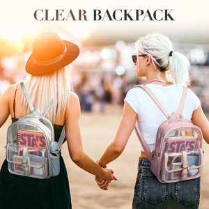 Custom Water Resistant Clear School <b>Backpack</b> <b>Mini</b> Transparent Shoulders <b>Backpack</b> for Stadium Concerts - Product Image 5