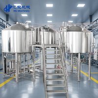 Équipement de brassage de bière artisanale HG 1000L avec moteur PLC, cuve de fermentation et pompe pour brasseries, restaurants, hôtels - Facile à utiliser