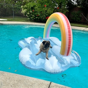 PVC Inflatable <b>Rainbow</b> Cloud Pool Float 72*39 Inch for Adults and Pets Summer Swimming Pool Party Outdoor Beach Fun - Product Image 6