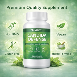 Cápsulas de Suplemento OEM Candida <span class=keywords><strong>Cleanse</strong></span>, Favorecen la Salud Intestinal y el Equilibrio de la Levadura, Veganas, Sin GMO, Suplemento Dietético de Marca Privada - Product Image 3
