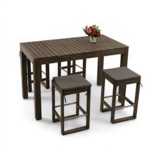 Muebles de bar clásicos de madera, juego de bar multiusos Standford para salones de hotel, asientos de restaurante y suministro al por mayor - Product Image 1