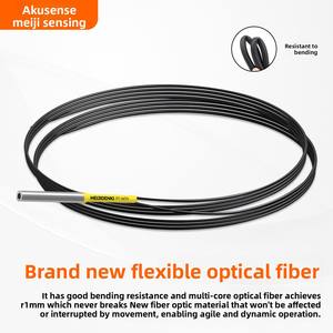 AKUSENSE Sonda de Sensor de Fibra Óptica de Alta Elasticidad, Reflexión Difusa, Haz Pasante, 0,1 ms, de Respuesta Tiempo, 5V, 0,1 - Product Image 4