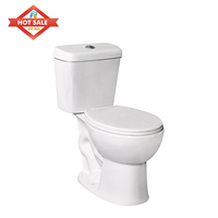 Ensemble WC deux pièces en céramique avec lavabo sur colonne et chasse siphonique, de haute qualité, pour salle de bain domestique - Vente en gros