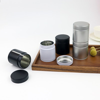 Boîtes rondes en étain écologiques de luxe 60*68mm, scellées, de qualité alimentaire pour l'emballage de poudre de café, de thé, de matcha, de bonbons, de lait