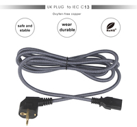 Câble d'alimentation universel en nylon tressé EU 3 broches 1M CEE 7/7 IEC60320 C13 VDE pour moniteurs, PC, imprimantes, PS4, scanners, téléviseurs