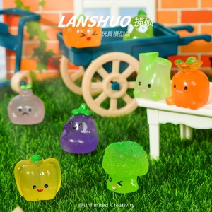 ตุ๊กตาผักเรืองแสงในที่มืด Lanshuo ทำจากโลหะผสมสังกะสี รูปทรงอาหารการ์ตูน จี้ DIY สำหรับทำเครื่องประดับ ของขวัญสำหรับทุกเพศ - Product Image 4