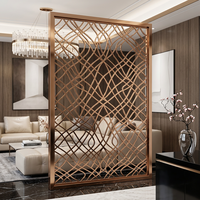Paravent décoratif en acier inoxydable miroir argenté, style Art Déco, découpe laser de précision, pour mariage, hôtel, séparation de pièce, ornemental