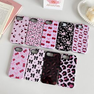 Coque DEFBS pour iPhone 17e/iPhone 16e, motif esthétique tendance nœud rose et cerises, mignonne et durable pour femmes et filles - Product Image 5