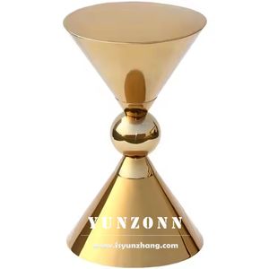 ساعة رملية حديثة على شكل ساعة رملية معدنية ذهبية سوداء وبيضاء عالية للزينة للمناسبة وحفلات الزفاف في الفندق - Product Image 3