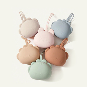 2024 nouvelle idée de produit sans BPA mignon Silicone <span class=keywords><strong>porte</strong></span>-sucette étuis de qualité alimentaire boîte de rangement conteneur pour salle de bain - Product Image 2