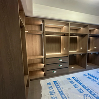 Armoire de chambre moderne avec dressing intégré, rangement multi-niveaux, 5+ tiroirs, autoportante, en bois écologique et panneaux de mélamine