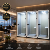 Cabine téléphonique en acier pour bureaux privés, idéale pour les écoles, bibliothèques, bureaux à domicile, entrepôts et supermarchés