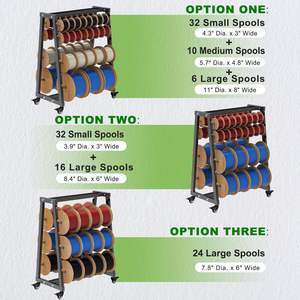 Soporte para Bobinas de Cable de Acero al Carbono de Tres Capas, Resistente, con Ruedas con Bloqueo, Negro, Multifuncional, para Herramientas de Garaje y Exteriores - Product Image 4