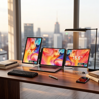 Moniteur de jeu portable double écran IPS 15,6 pouces, format 16:9, populaire, extension d'écran USB-C pour ordinateur portable, affichage partagé