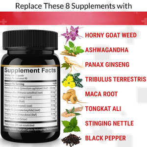 Extraits de plante de Haute Qualité de Horny Goat Weed avec Racine de Maca Noire pour le Soutien Énergétique Masculin – Capsules de Horny Goat Weed - Product Image 6