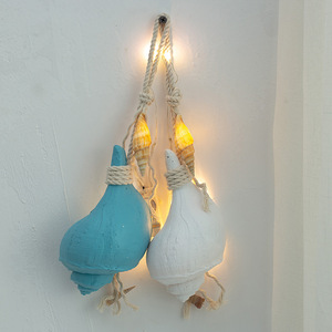 Resin Seashell Pendant Wall <b>Lamp</b> <b>Led</b> Conch Shell Decor For Home Bedroom Shop Decoration - Product Image 1