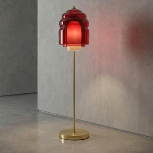 Lampe sur pied moderne en verre 300*1330 LED E27 avec interrupteur pour salon, chambre et bureau - Product Image 3