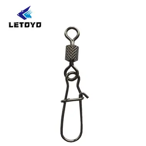 LETOYO Pêche Snap Swivels Machine Impressed Rolling Swivels With Nice Snap Barrel Fishing Swivels 6/0