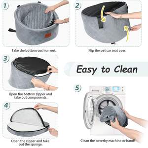 مقعد سيارة للكلاب بالجملة، أداة سفر آمنة للكلاب، غطاء مقعد سيارة محمول للحيوانات الأليفة والقطط والكلاب - Product Image 6