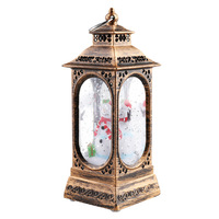 Decorazioni Natalizie, Lampada a Vento in Plastica Stile Retrò, Luce Notturna, Regalo Cartoon, Decorazione da Tavolo con Luce Atmosferica