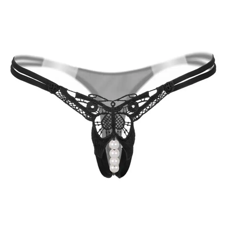 LH2200-cbrstyle Guipure Lace Beaded Thong Frauen