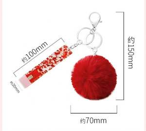 Promoción Extractor de tarjetas de crédito Lindo acrílico Tarjeta bancaria de débito Grabber para clavos largos Llavero de cajero automático <span class=keywords><strong>con</strong></span> bola de pompón y clip de plástico - Product Image 4