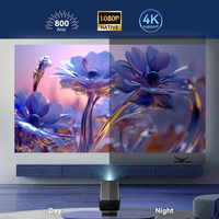Mini-projecteur LED X7 Google TV Version 4K 1080P WiFi 6 Android 14 avec haute luminosité et son HIFI stéréo pour cinéma maison